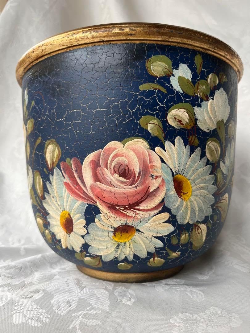 アンティーク ハチ 置物 MADE IN ITALY 鉢カバー フラワーベース